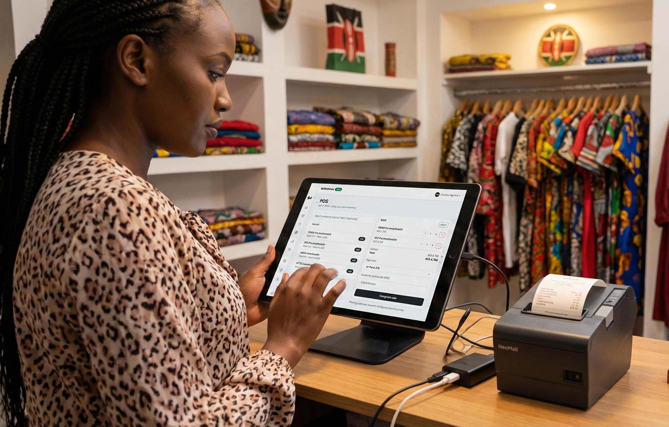 Neomali PRO-DUKA in-store POS usage