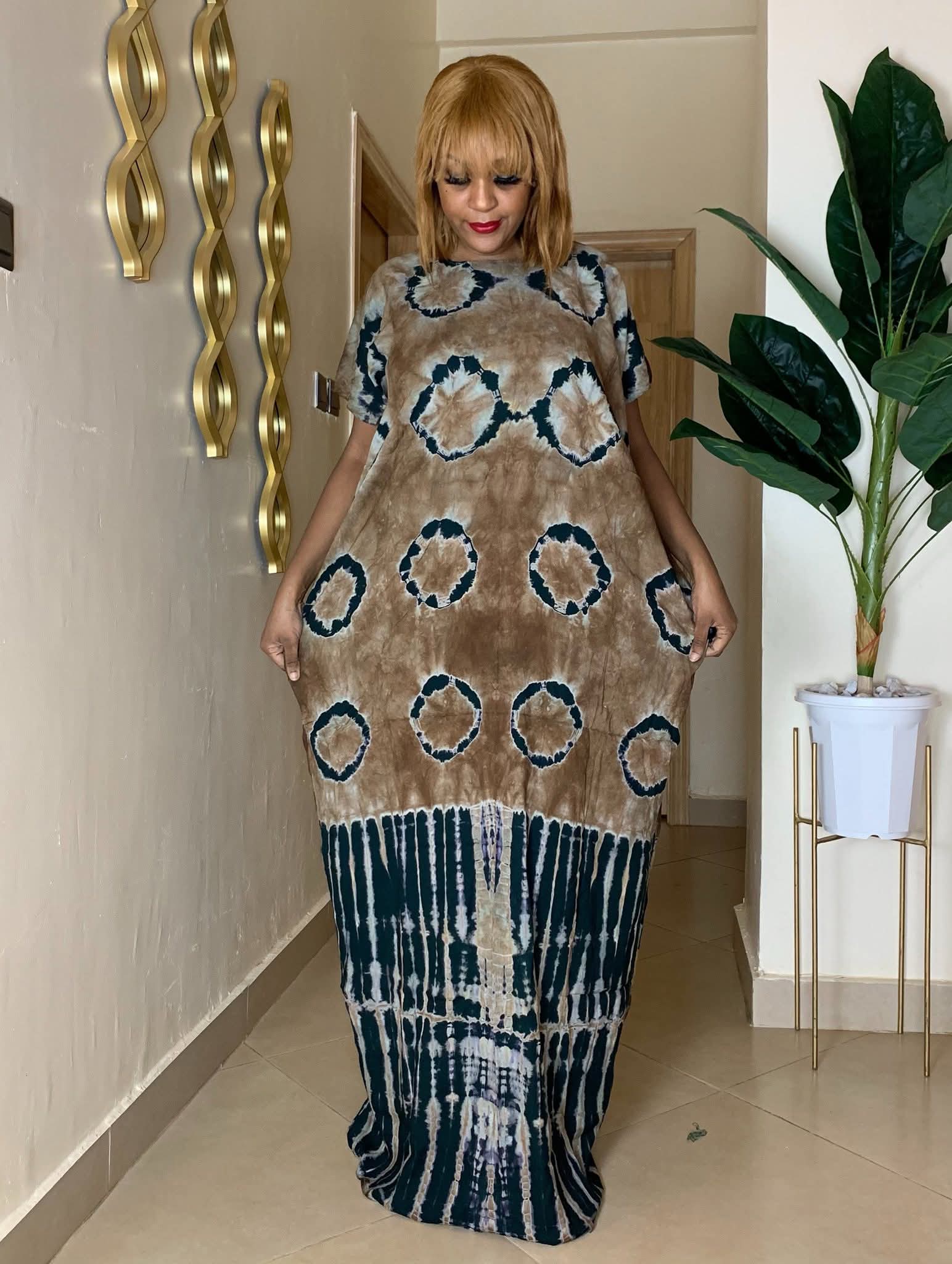 Tie and dye Deras with mtandio image 5